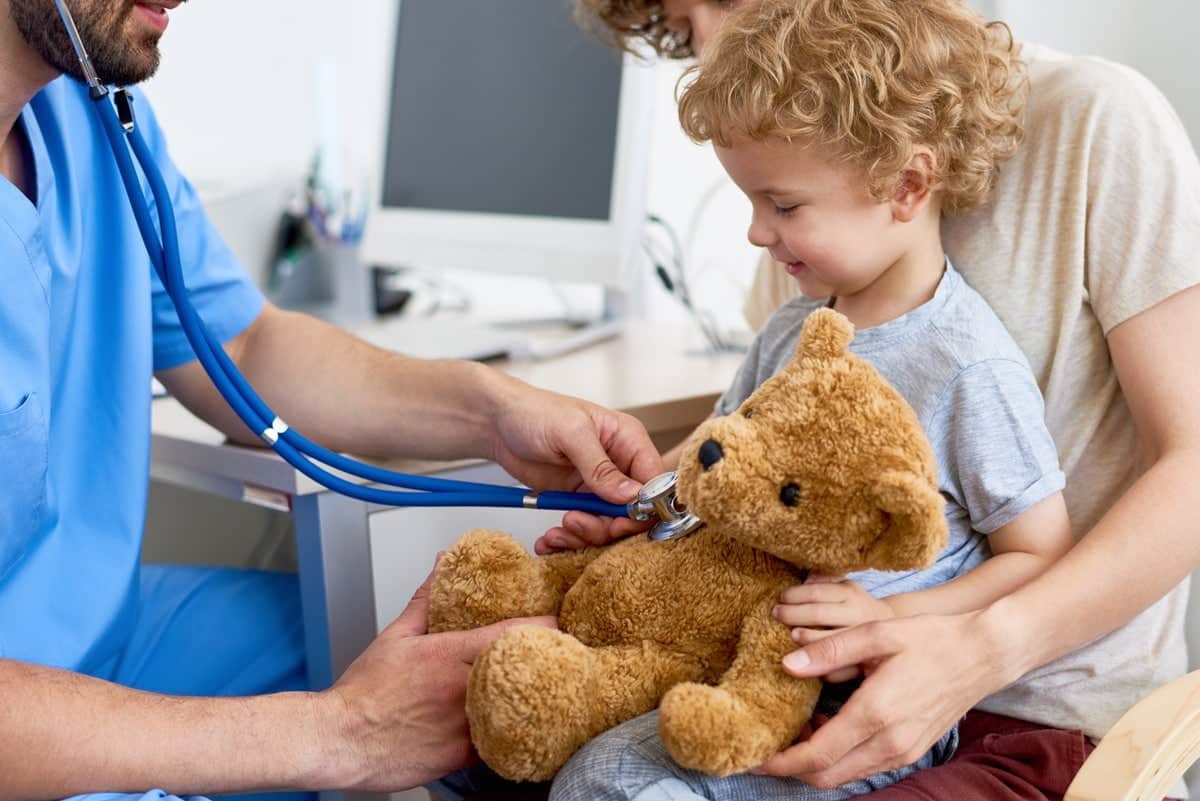 doctor stethoscope with child