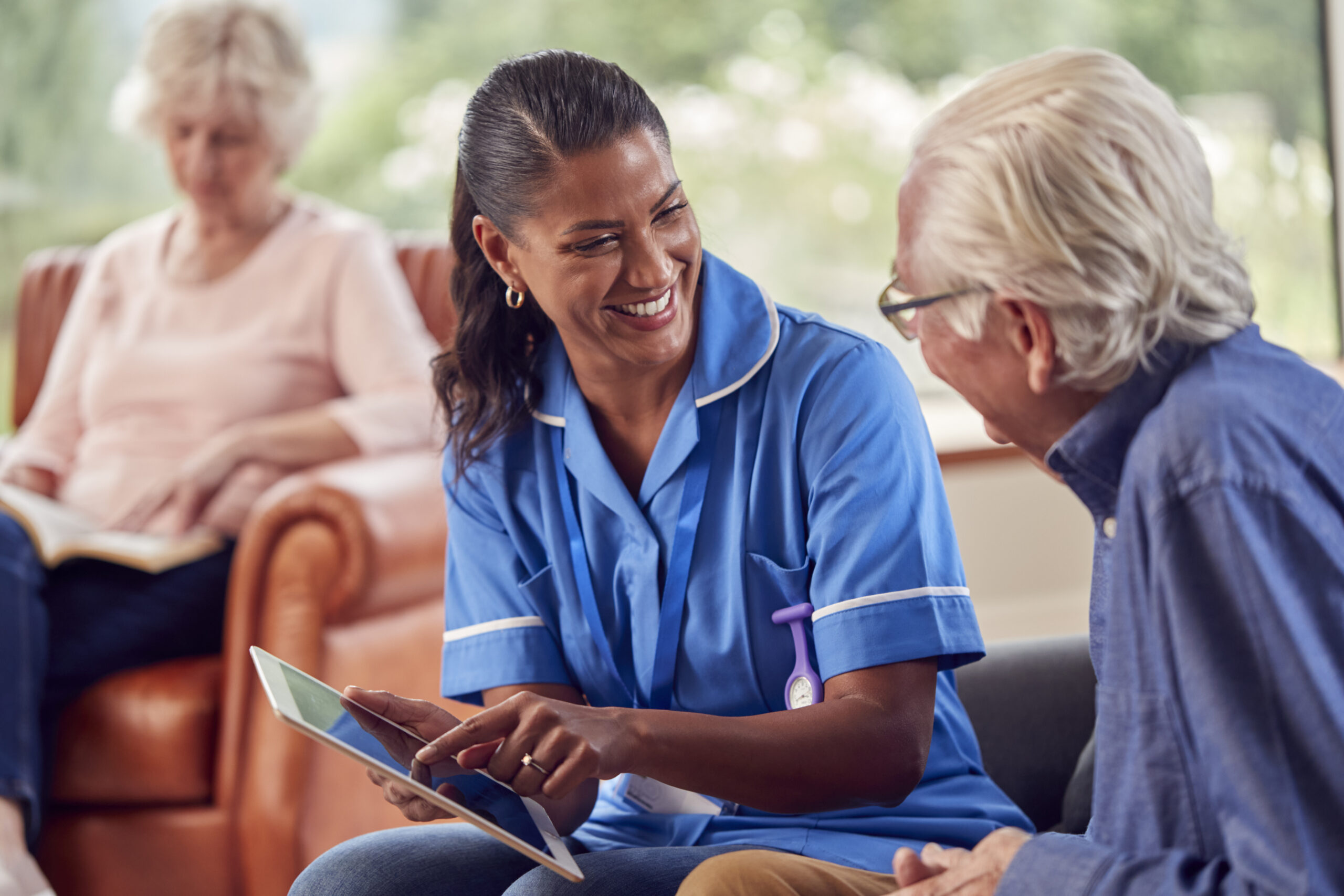 Carer with patient